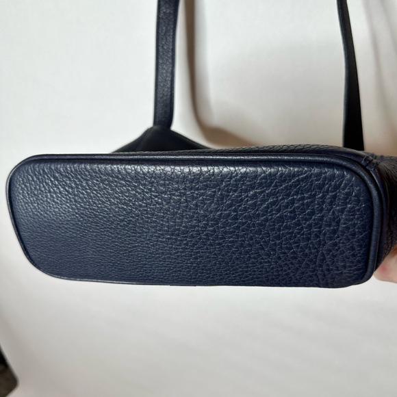 Coach Sonoma Pocket Zip Navy Blue Pebbled Leather Adjustable Crossbody Bag Vtg - Picture 11 of 16
